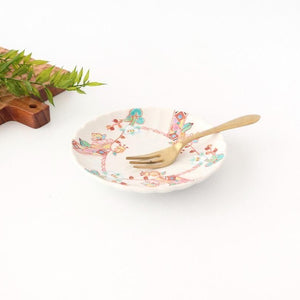 Ginshu Kiln Chrysanthemum-shaped Plate Flower and Butterfly | Kutani Ware