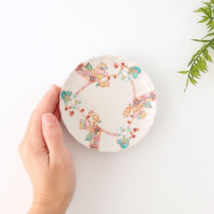 Ginshu Kiln Chrysanthemum-shaped Plate Flower and Butterfly | Kutani Ware
