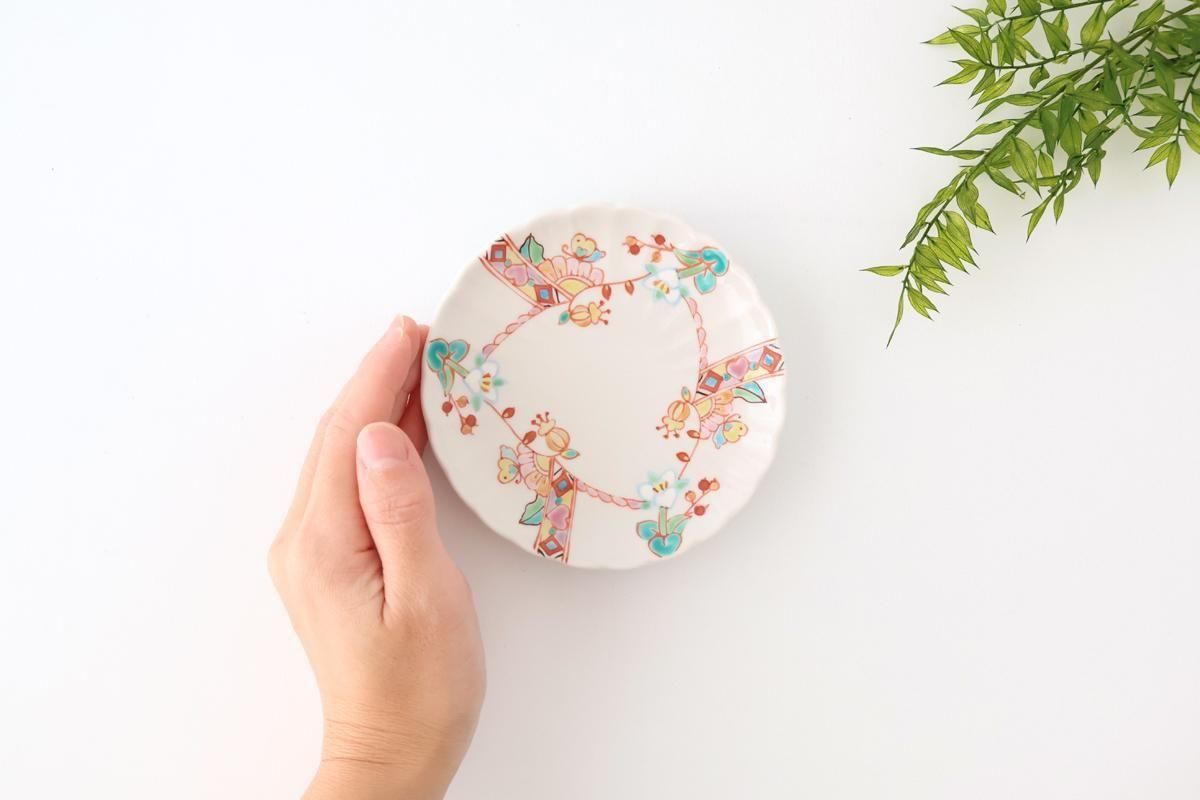 Ginshu Kiln Chrysanthemum-shaped Plate Flower and Butterfly | Kutani Ware