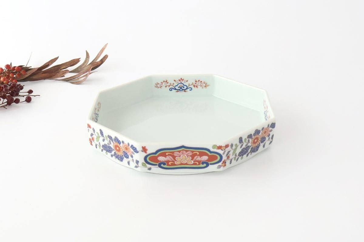 Rinkuro Kiln Octagonal Bowl Chrysanthemum | Hasami Ware