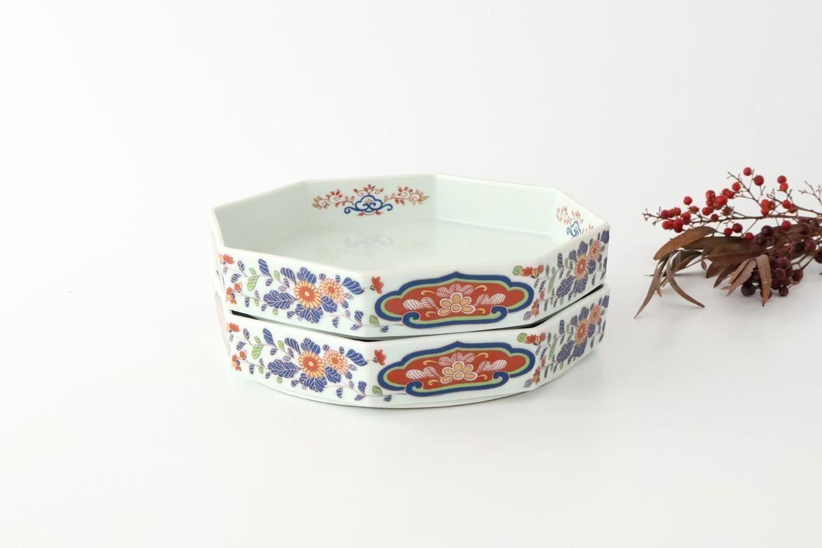 Rinkuro Kiln Octagonal Bowl Chrysanthemum | Hasami Ware