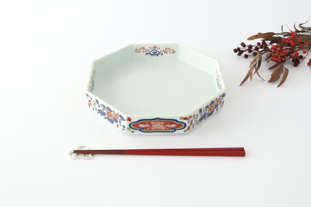 Rinkuro Kiln Octagonal Bowl Chrysanthemum | Hasami Ware