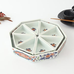 Rinkuro Kiln Octagonal Bowl Chrysanthemum | Hasami Ware