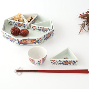 Rinkuro Kiln Octagonal Bowl Chrysanthemum | Hasami Ware