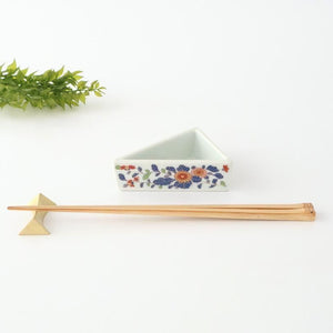 Rinkuro Kiln Triangle Bowl Chrysanthemum | Hasami Ware