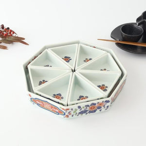 Rinkuro Kiln Triangle Bowl Chrysanthemum | Hasami Ware