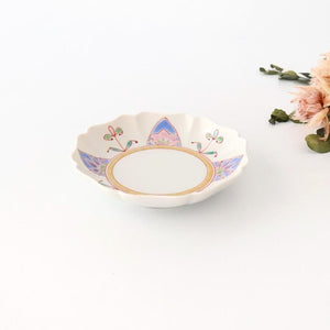 Ginshu Kiln Flower-shaped Coloerd Plate 13cm/5.1in  | Kutani Ware