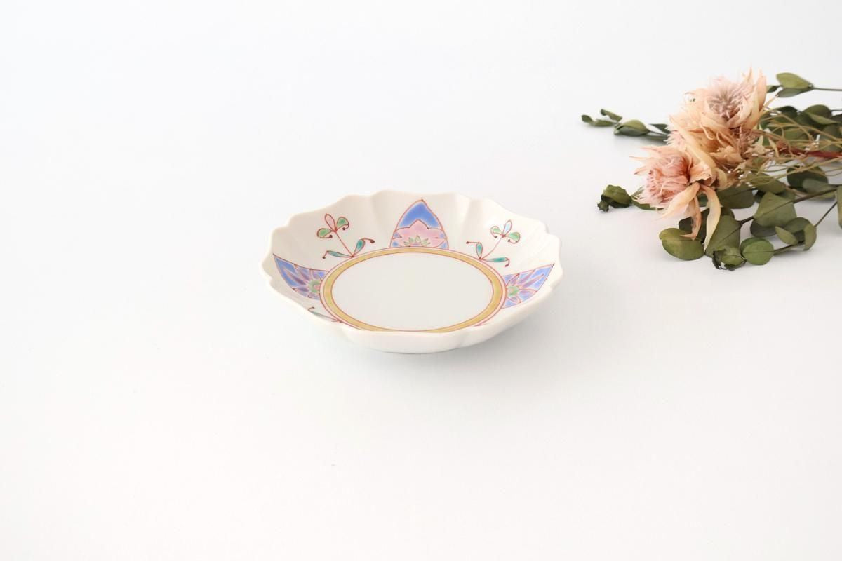 Ginshu Kiln Flower-shaped Coloerd Plate 13cm/5.1in  | Kutani Ware