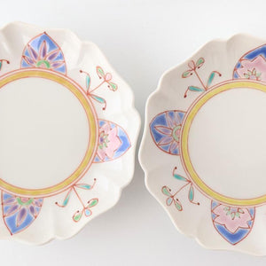 Ginshu Kiln Flower-shaped Coloerd Plate 13cm/5.1in  | Kutani Ware
