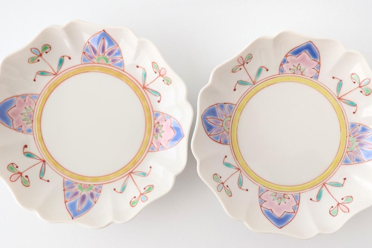 Ginshu Kiln Flower-shaped Coloerd Plate 13cm/5.1in  | Kutani Ware