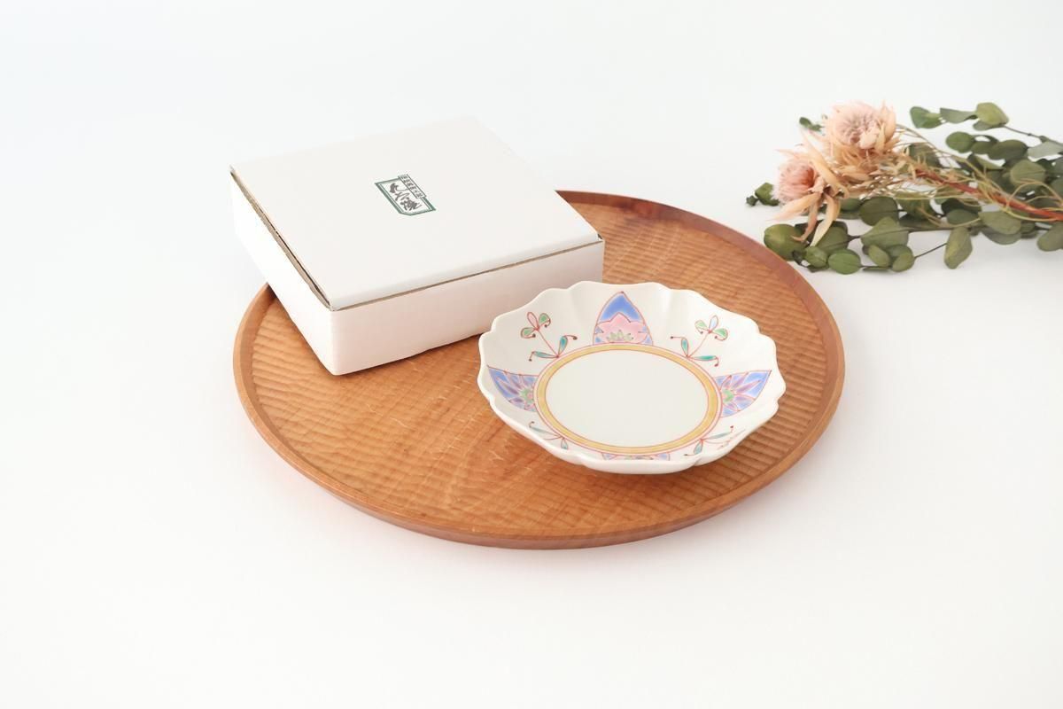Ginshu Kiln Flower-shaped Coloerd Plate 13cm/5.1in  | Kutani Ware
