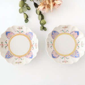 Ginshu Kiln Flower-shaped Coloerd Plate 13cm/5.1in  | Kutani Ware