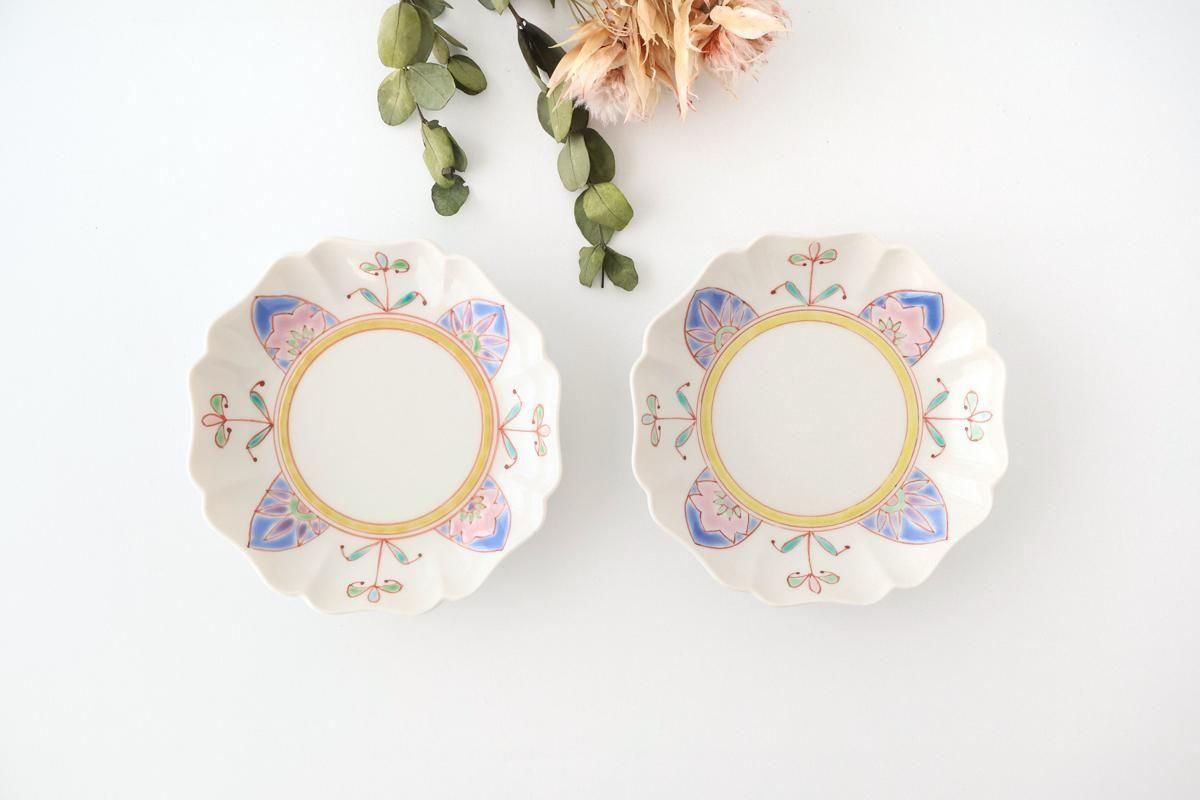Ginshu Kiln Flower-shaped Coloerd Plate 13cm/5.1in  | Kutani Ware