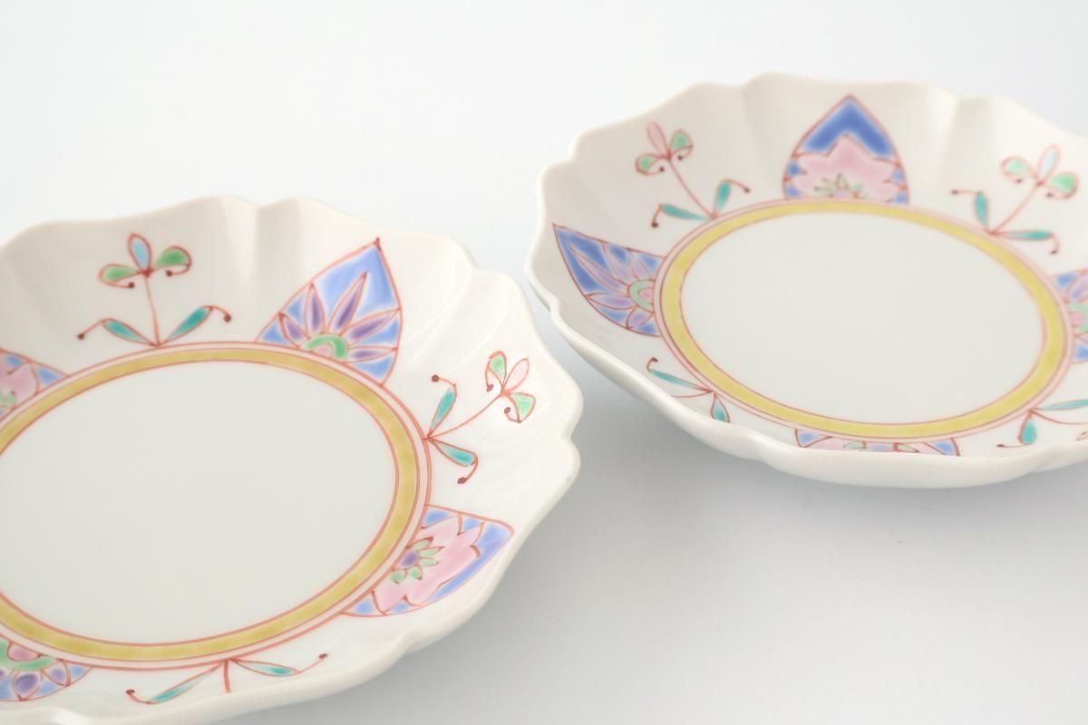 Ginshu Kiln Flower-shaped Coloerd Plate 13cm/5.1in  | Kutani Ware