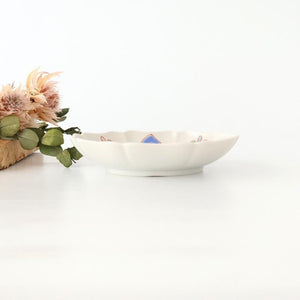 Ginshu Kiln Flower-shaped Coloerd Plate 13cm/5.1in  | Kutani Ware