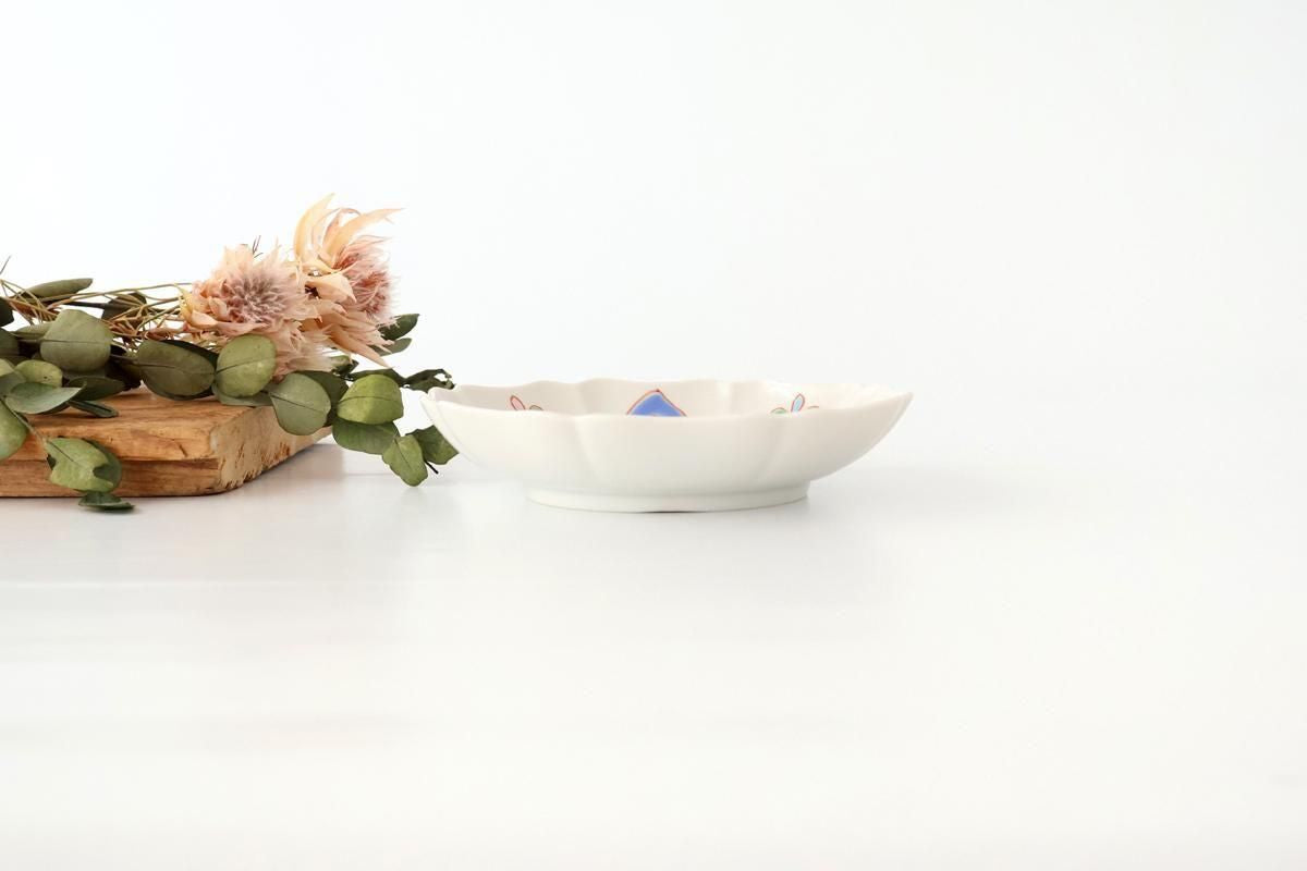 Ginshu Kiln Flower-shaped Coloerd Plate 13cm/5.1in  | Kutani Ware