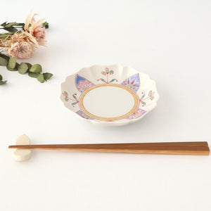 Ginshu Kiln Flower-shaped Coloerd Plate 13cm/5.1in  | Kutani Ware