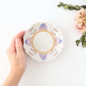 Ginshu Kiln Flower-shaped Coloerd Plate 13cm/5.1in  | Kutani Ware
