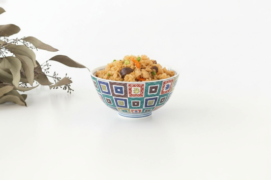 Seikou Kiln Rice Bowl Stone Pavement｜Kutani Ware