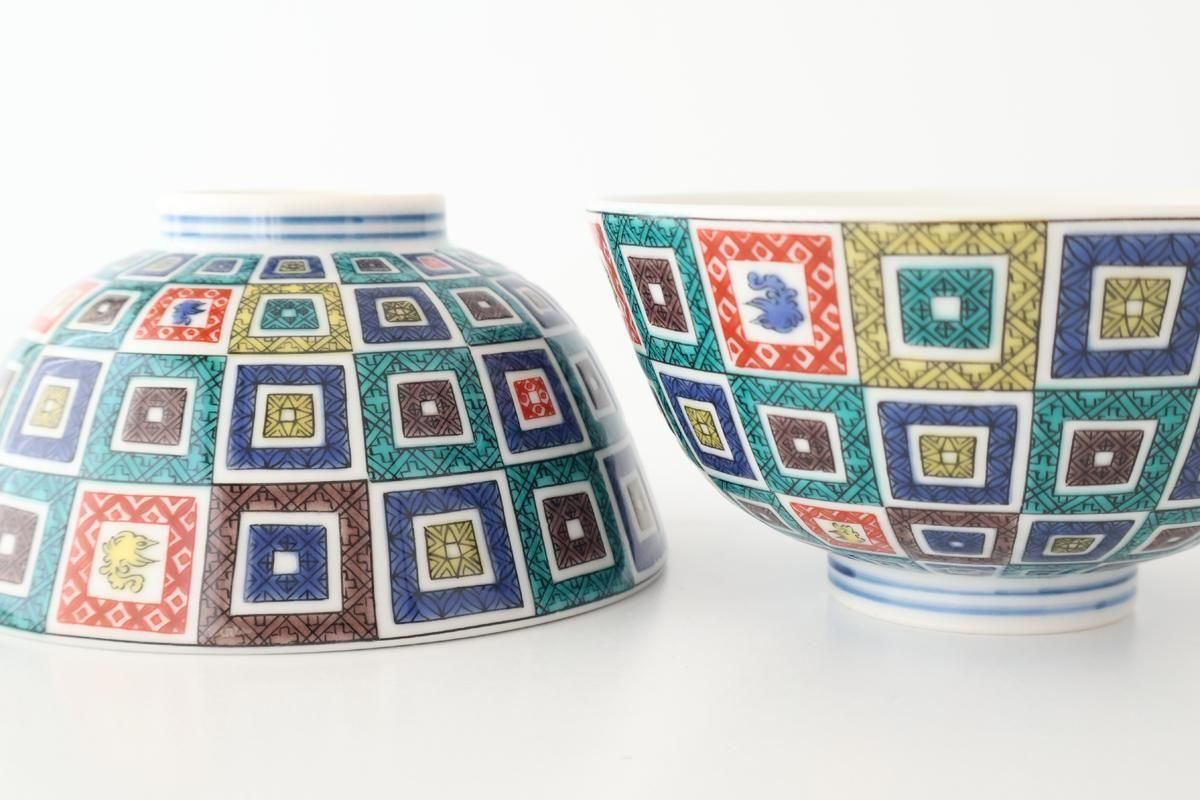 Seikou Kiln Rice Bowl Stone Pavement｜Kutani Ware