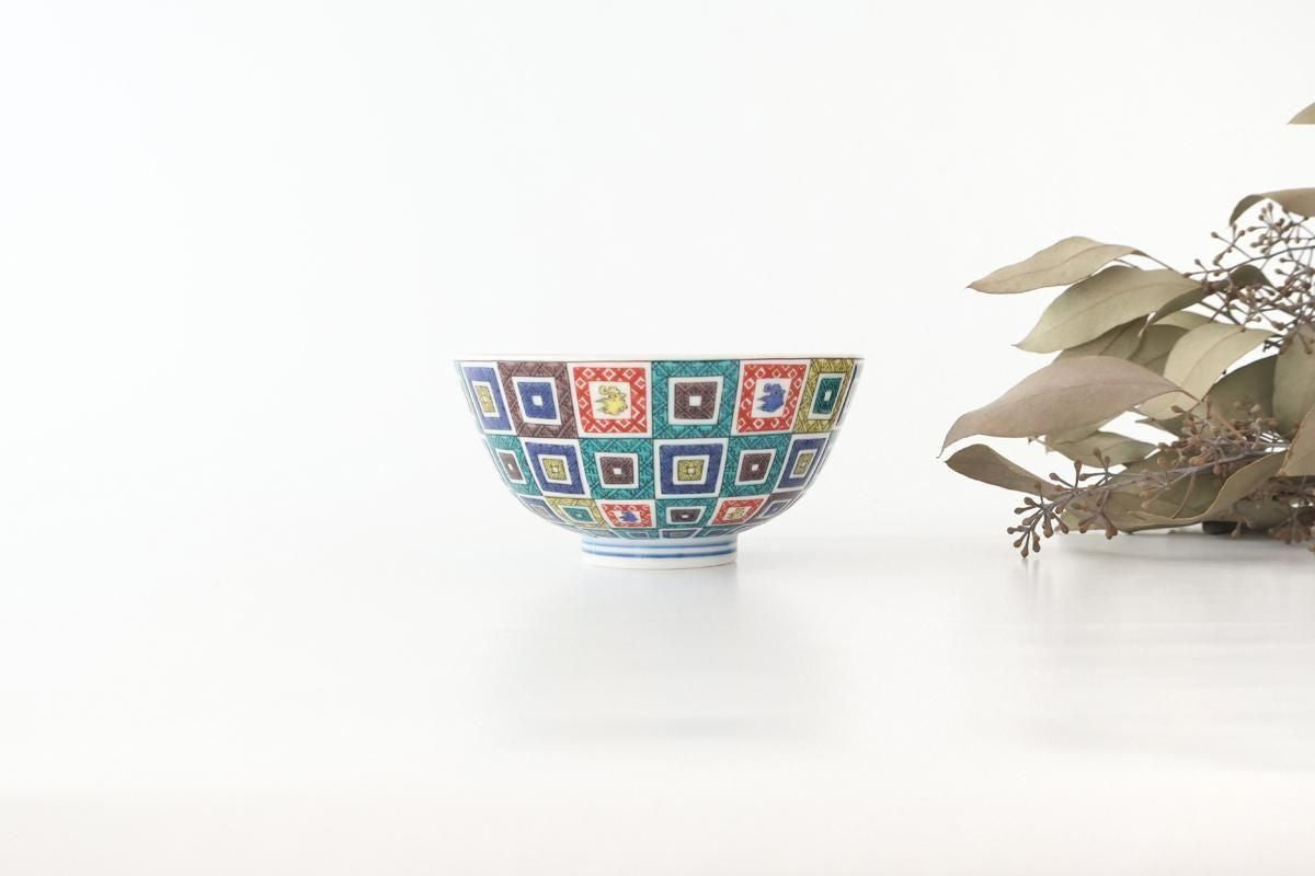 Seikou Kiln Rice Bowl Stone Pavement｜Kutani Ware