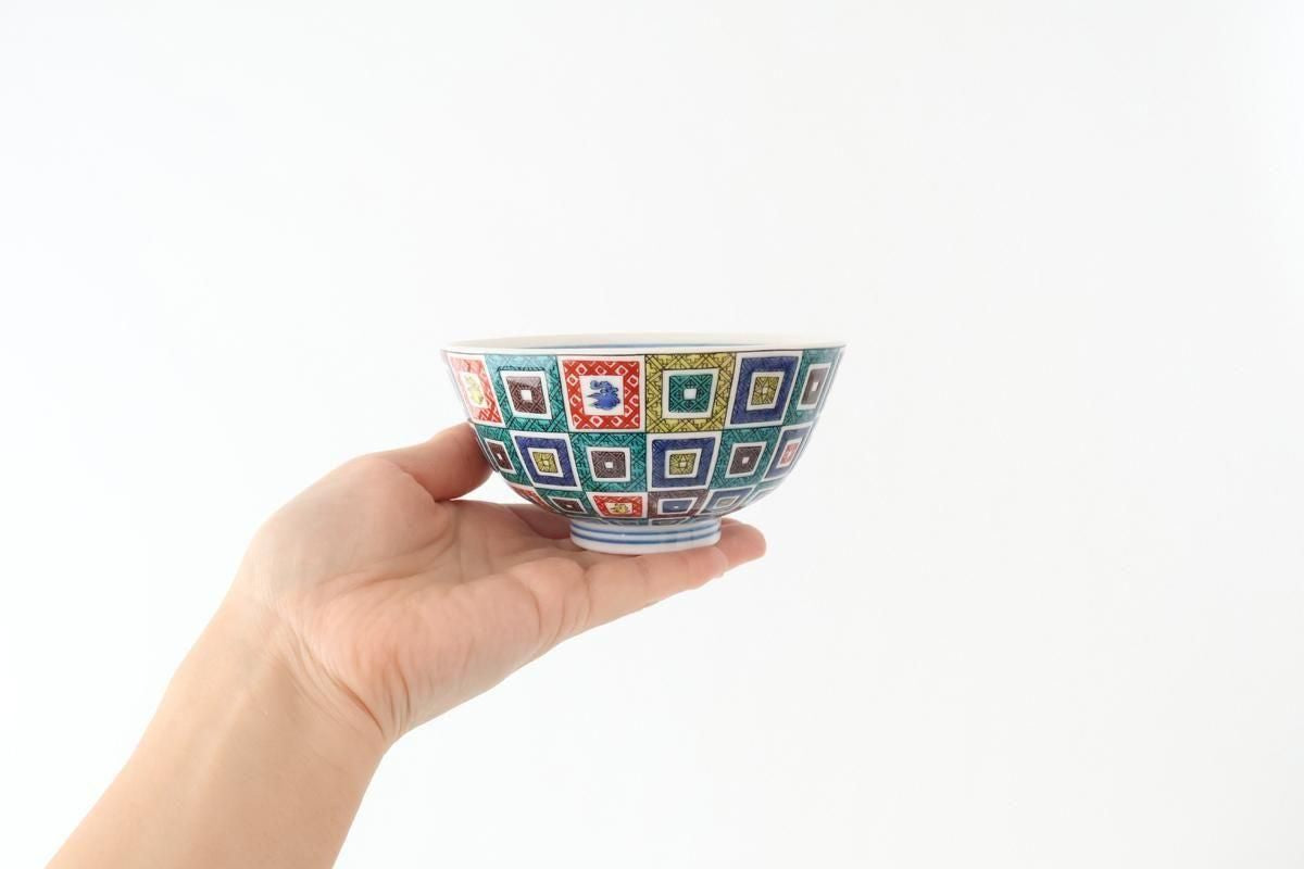 Seikou Kiln Rice Bowl Stone Pavement｜Kutani Ware