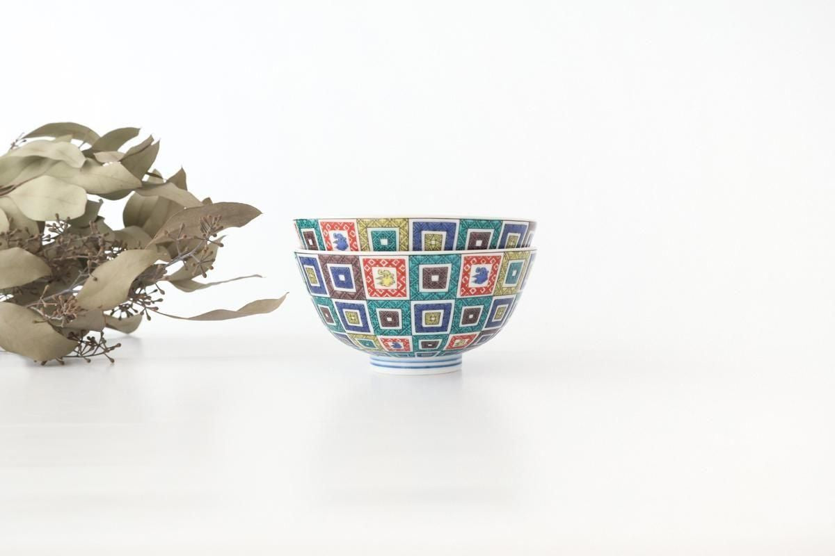 Seikou Kiln Rice Bowl Stone Pavement｜Kutani Ware