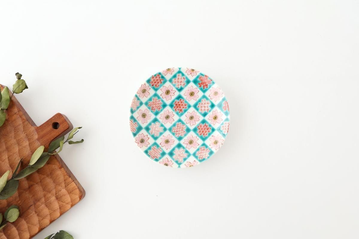 Kutani Art Sauce Plate Cherry Blossom | Kutani Ware