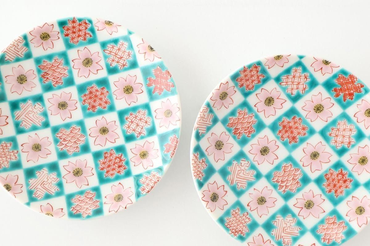 Kutani Art Sauce Plate Cherry Blossom | Kutani Ware