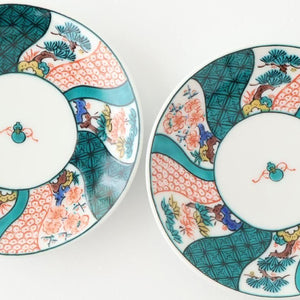 Kutani Art Sauce Plate Shochikubai | Kutani Ware