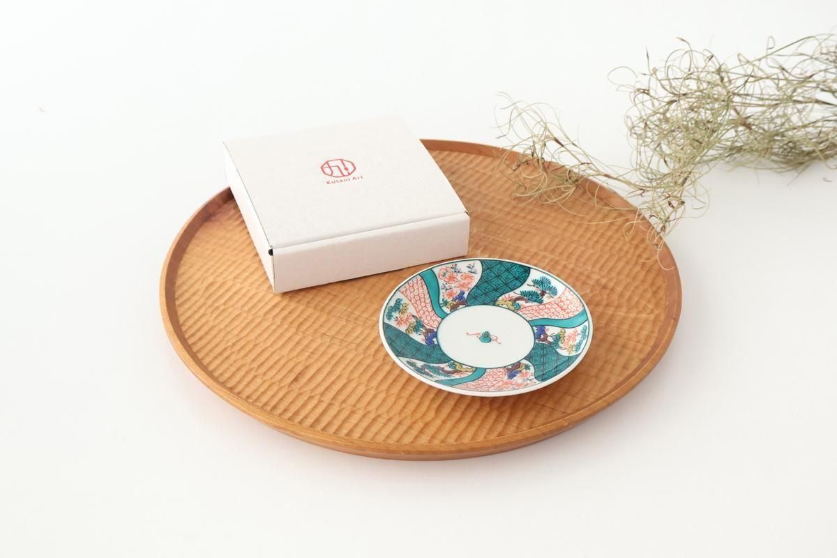 Kutani Art Sauce Plate Shochikubai | Kutani Ware