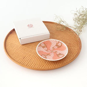 Kutani Art Sauce Plate Red-painted Floral Arabesque | Kutani Ware