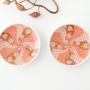 Kutani Art Sauce Plate Red-painted Floral Arabesque | Kutani Ware