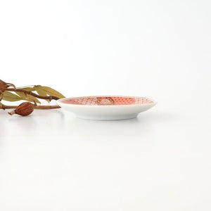 Kutani Art Sauce Plate Red-painted Floral Arabesque | Kutani Ware