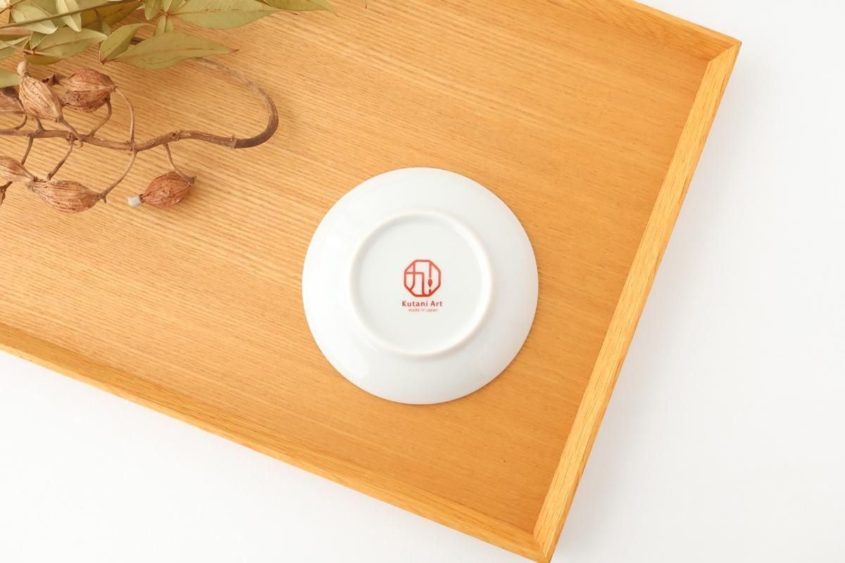 Kutani Art Sauce Plate Red-painted Floral Arabesque | Kutani Ware