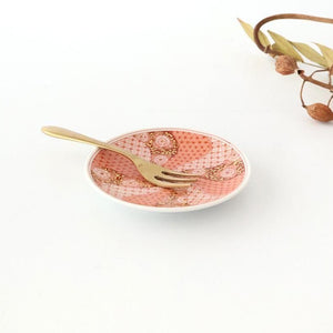 Kutani Art Sauce Plate Red-painted Floral Arabesque | Kutani Ware