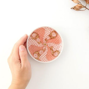 Kutani Art Sauce Plate Red-painted Floral Arabesque | Kutani Ware