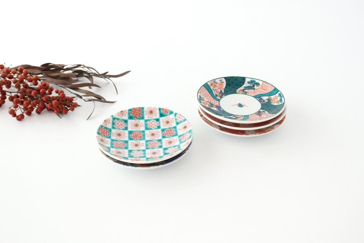 [Set of 5] Kutani Art Sauce Plates Set | Kutani Ware