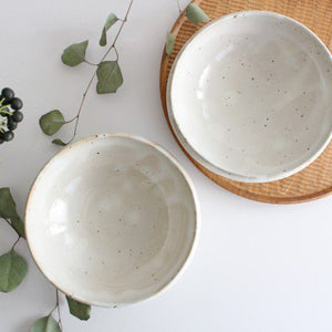 Large Bowl Shinogi White | Serving Bowl Mino Ware