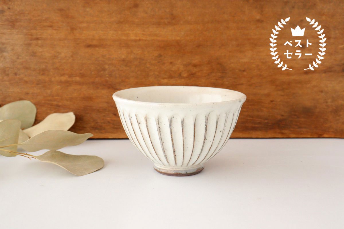 White makeup shaving rice bowl pottery Mino ware