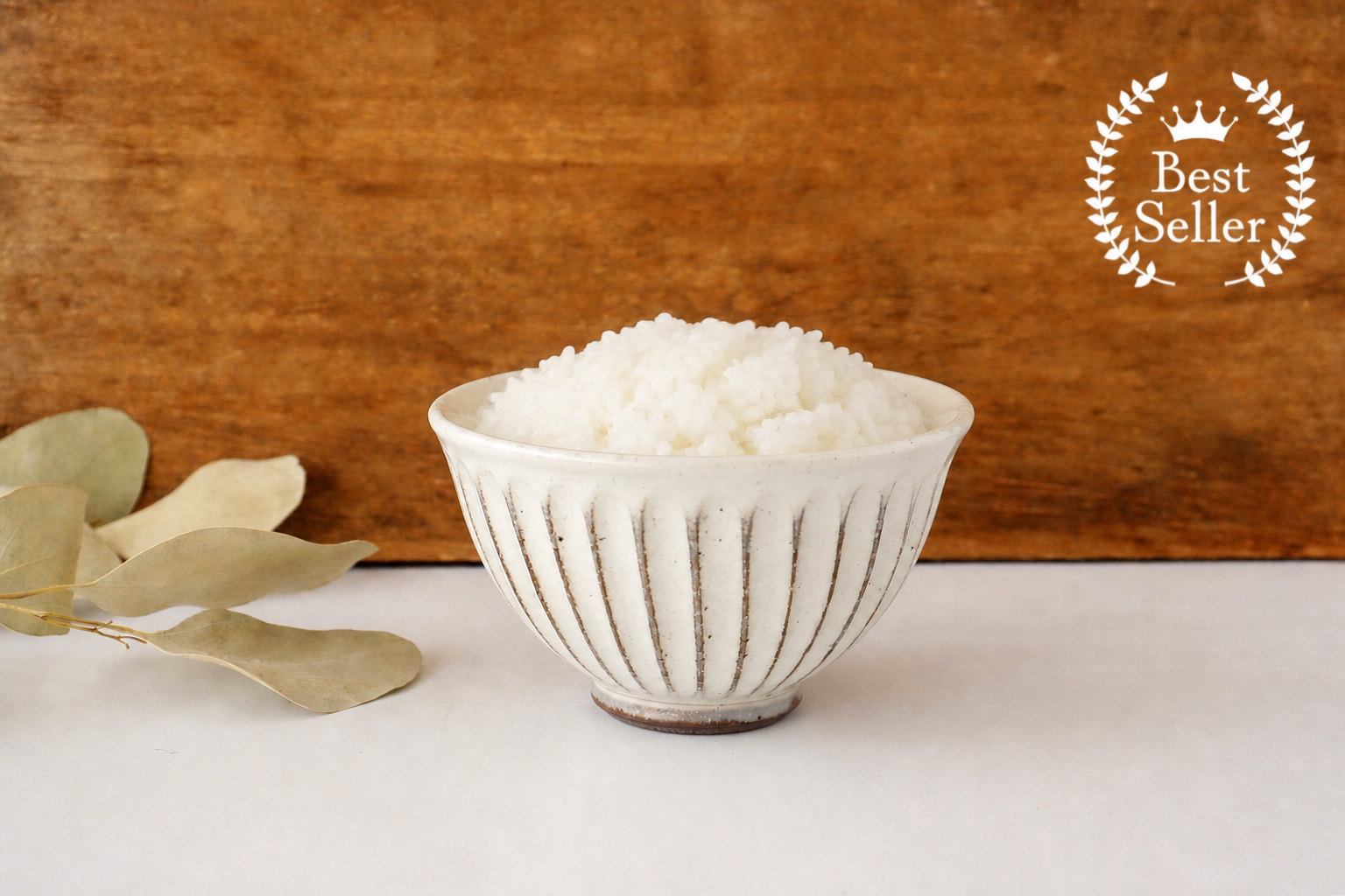 Rice Bowl Linecarved White| Mino Ware