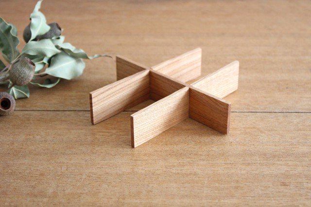 Ash Shiraki-nuri Jubako Dividers (Six Cuts) Matsuya Shikki Store