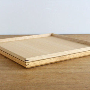 Ash Shiraki lacquered wooden square tray Matsuya Lacquerware Store