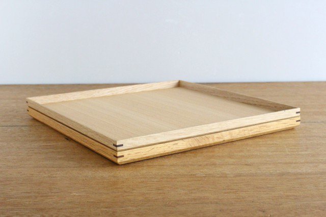 Ash Shiraki lacquered wooden square tray Matsuya Lacquerware Store