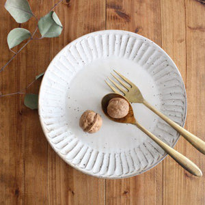 Round Shaved Plate Large | Mino Ware