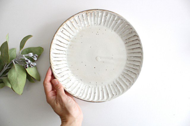 Round Shaved Plate Large | Mino Ware