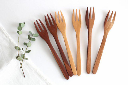 natural wood dinner fork