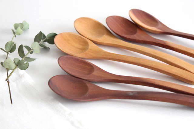 natural wood dinner spoon