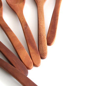 natural wooden dessert spoon