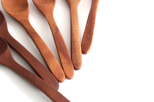 natural wooden dessert spoon